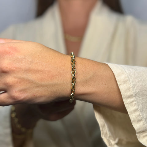 Bracciale catena torchon oro