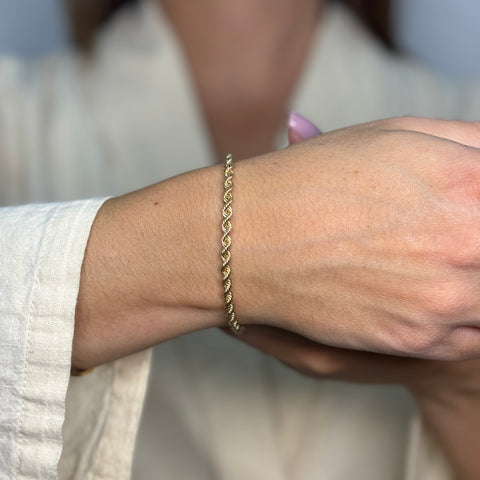 Bracciale fune oro