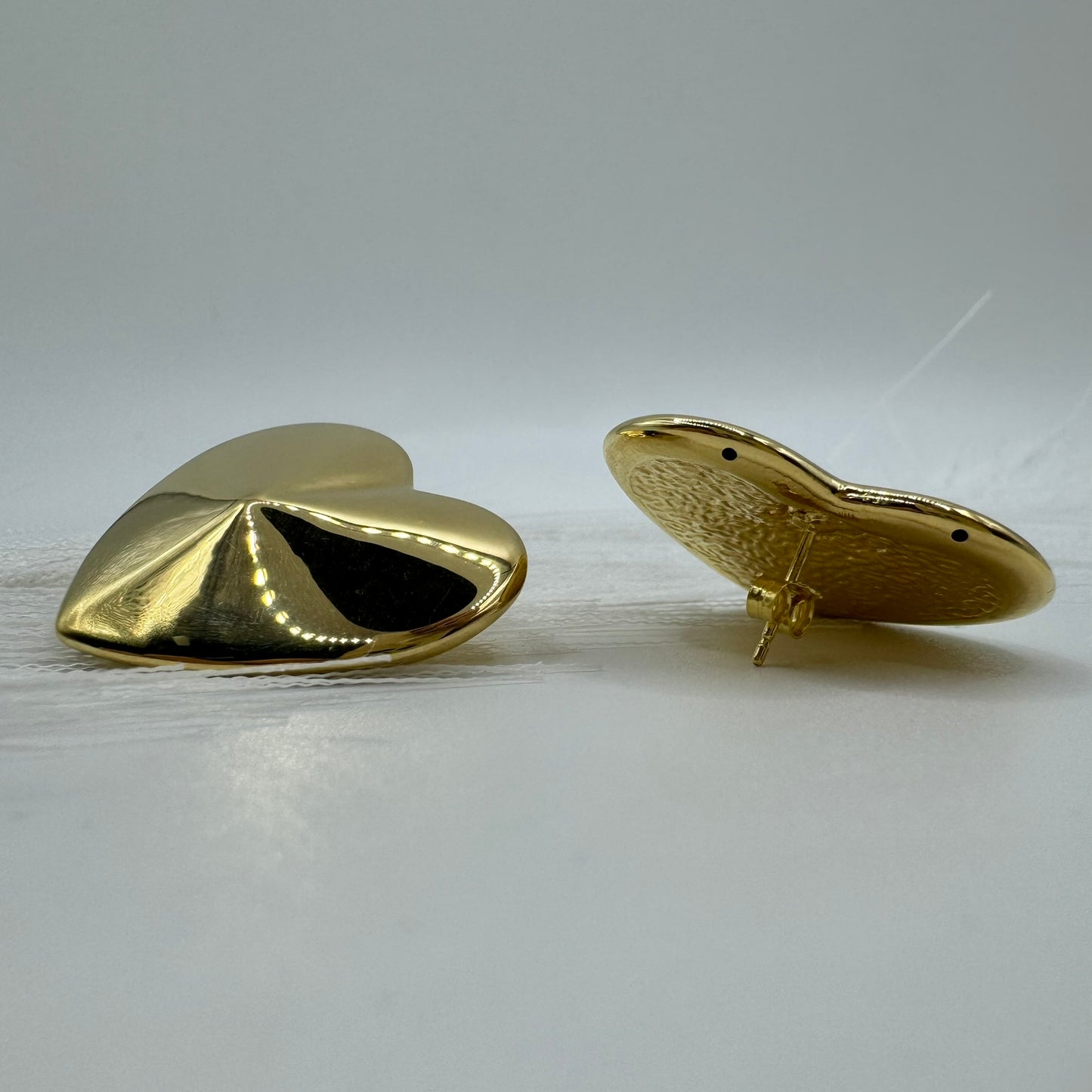 Orecchini cuore bombè oro