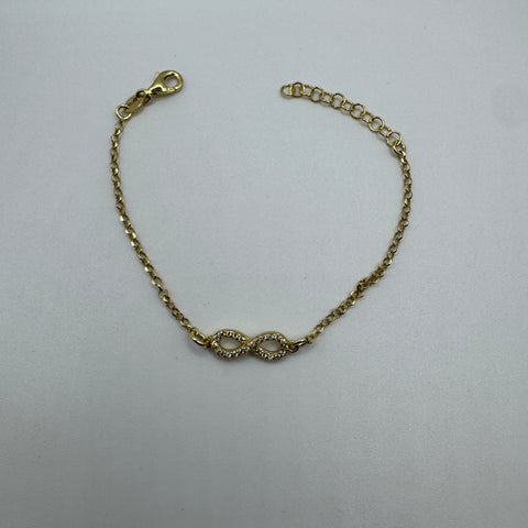 Bracciale nodo con zirconi Argento