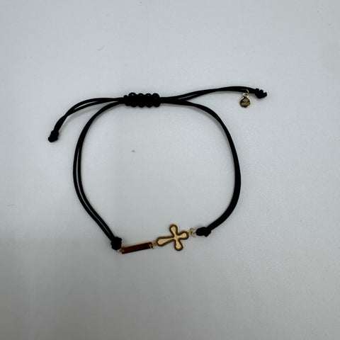Bracciale croce piastra oro