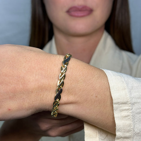 Bracciale cerini bicolor oro