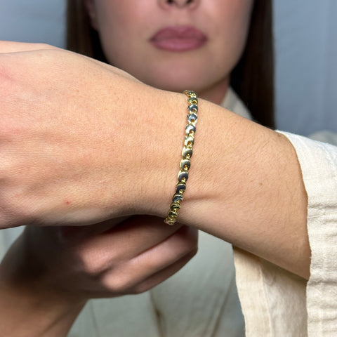Bracciale cerini bicolor oro
