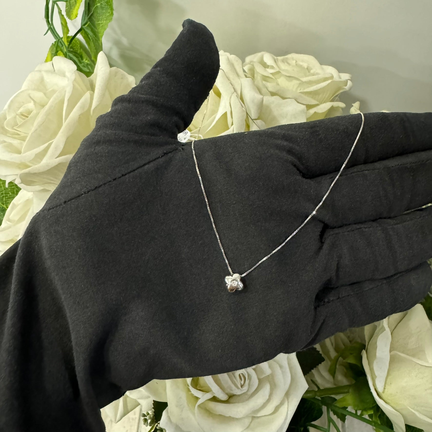NKlaus Collana Veneziana Diamantata In Argento 925 - Sottile 1,1mm - Lunghezza 80cm - Peso 4,4g