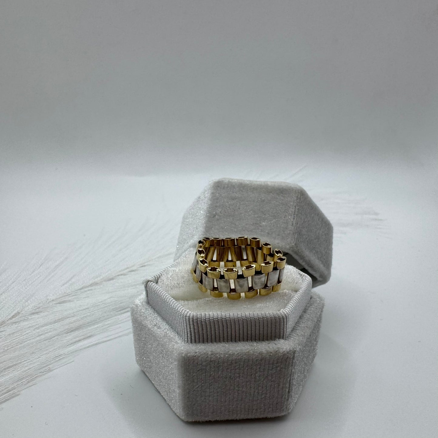 Anello jubilee bicolor oro