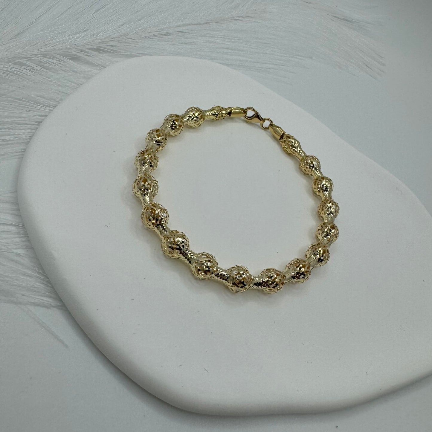 Bracciale tubolare elastico oro