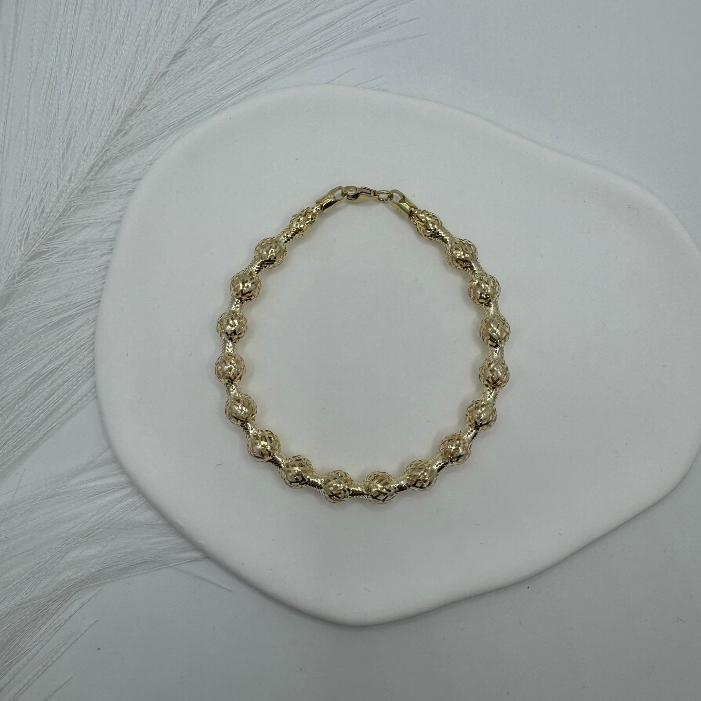 Bracciale tubolare elastico oro