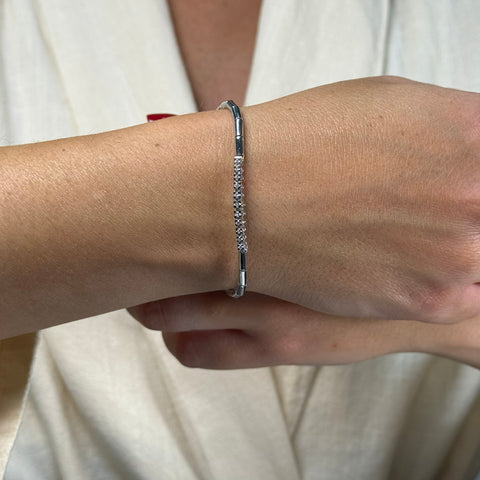 Bracciale semi tennis oro e diamanti