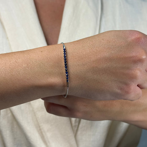 Bracciale semi tennis con Zaffiri  oro