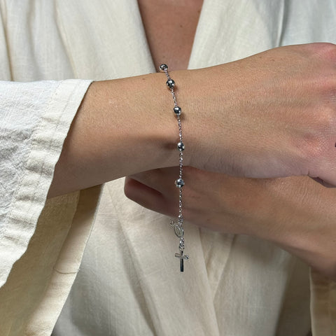 Bracciale rosario sfere oro