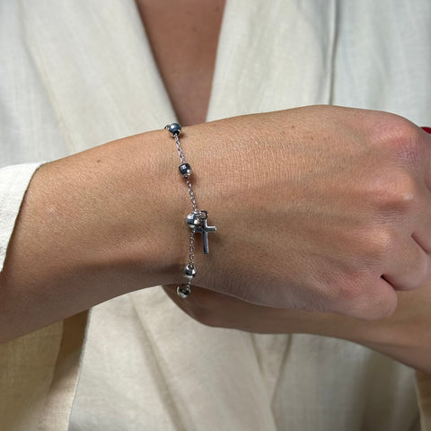 Bracciale rosario sfere oro