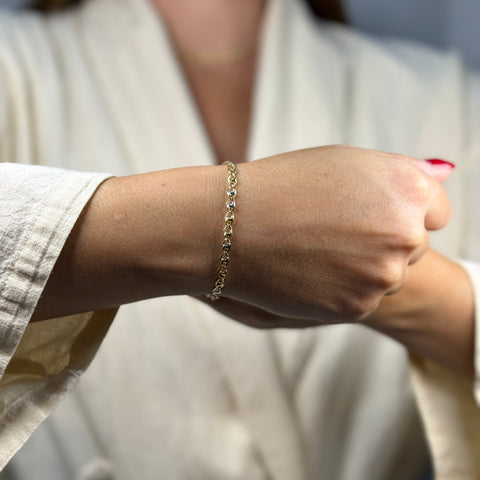 Bracciale Cerini bicolor oro