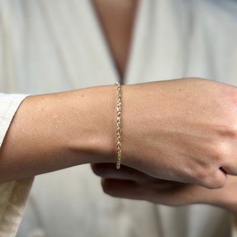 Bracciale fune americana oro