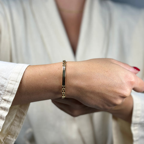 Bracciale piastra oro