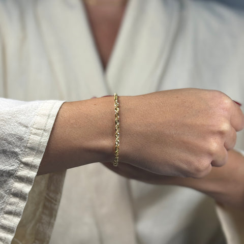 Bracciale fune americana oro