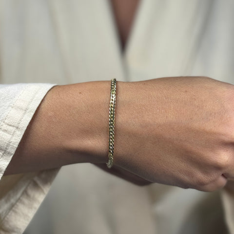 Bracciale groumette stretta oro