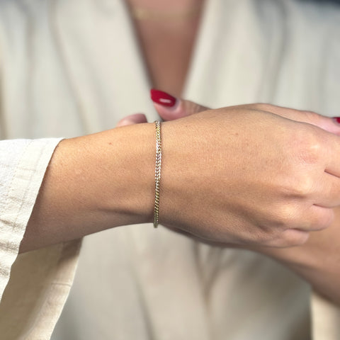 Bracciale groumette stretta oro