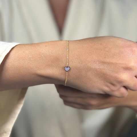 Bracciale catena con cuore oro