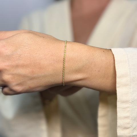 Bracciale fune oro