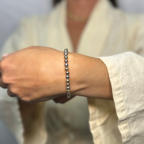 Bracciale sfere milleluci multicolor oro