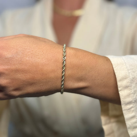 Bracciale fune con veneziana oro