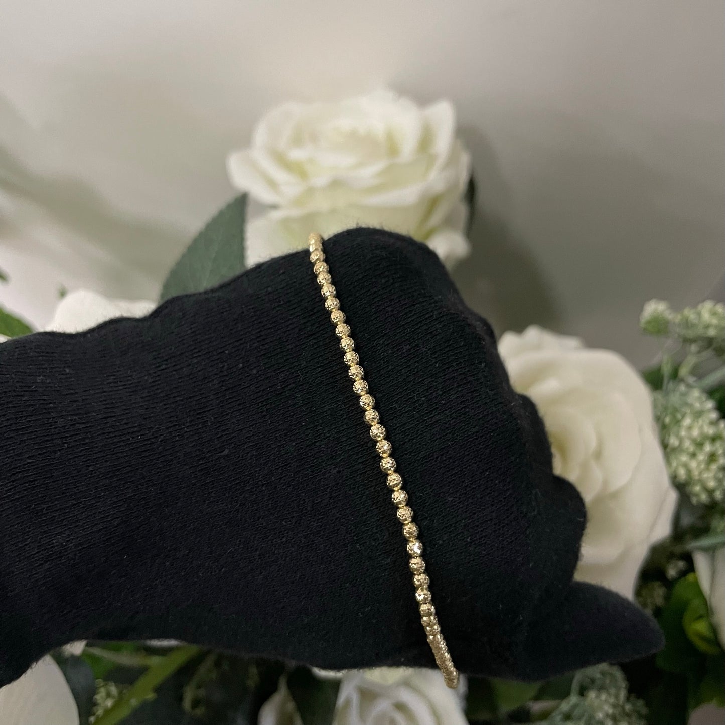 Bracciale sfere martellate oro