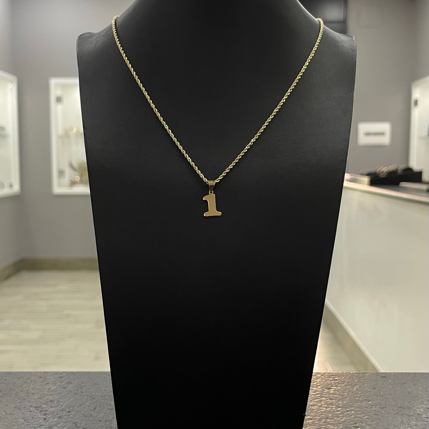 Collana fune con numero oro