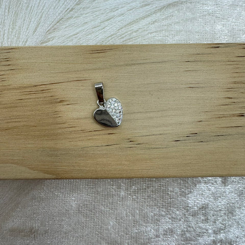 Pendente cuore oro e zirconi