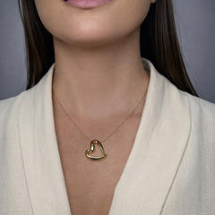 Collana veneziana con cuore oro