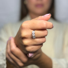 Anello trilogy oro e diamanti
