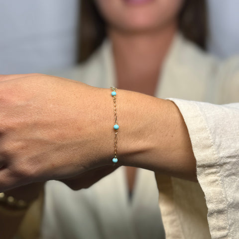 Bracciale battesimale con coralli e oro (bimbi)