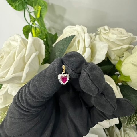 Pendente cuoricino oro zirconato