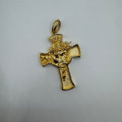 Pendente con croce volto oro
