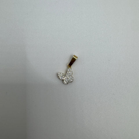 Pendente farfalla con zirconi oro