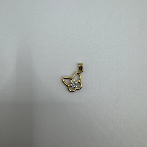 Pendente farfalla con zirconi oro