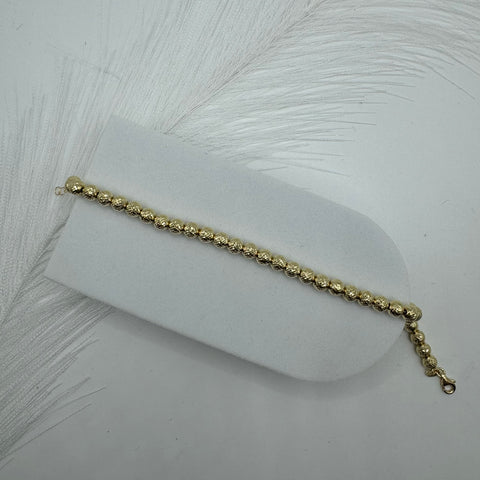 Bracciale sfere milleluci martellate oro
