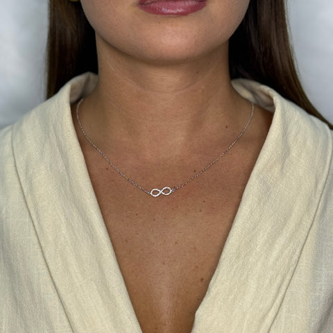 Collana rollò infinito con zirconi oro