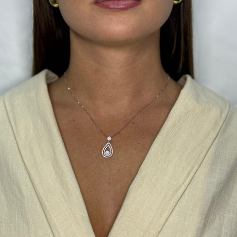 Collana veneziana goccia oro e zirconi