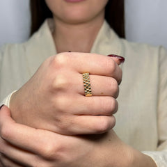 Anello catena oro
