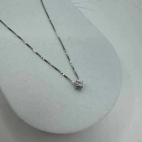 Collana punto luce oro e diamante