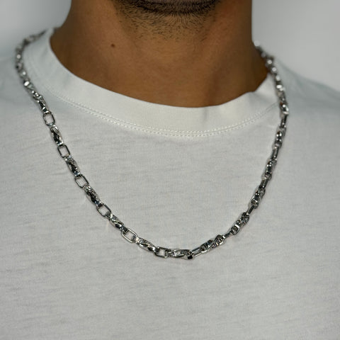 Collana rudy torchon con greca oro