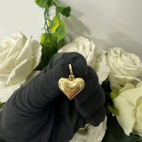 Pendente cuore bombè oro