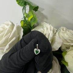 Pendente cuore oro e zirconi