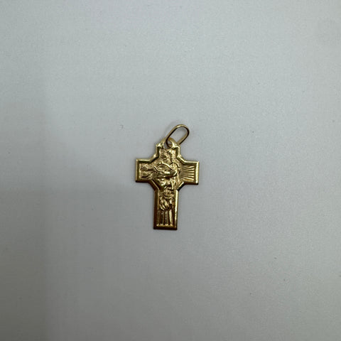 Pendente croce piastra oro