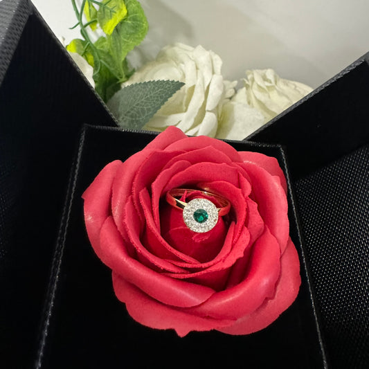 Box Anello cerchio oro e zirconi