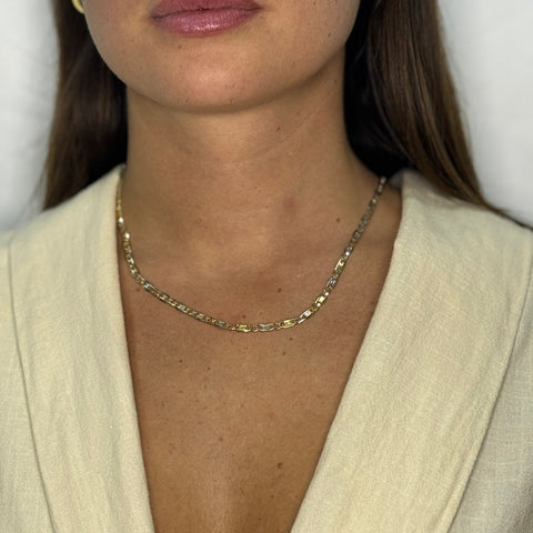 Collana groumette bicolor oro
