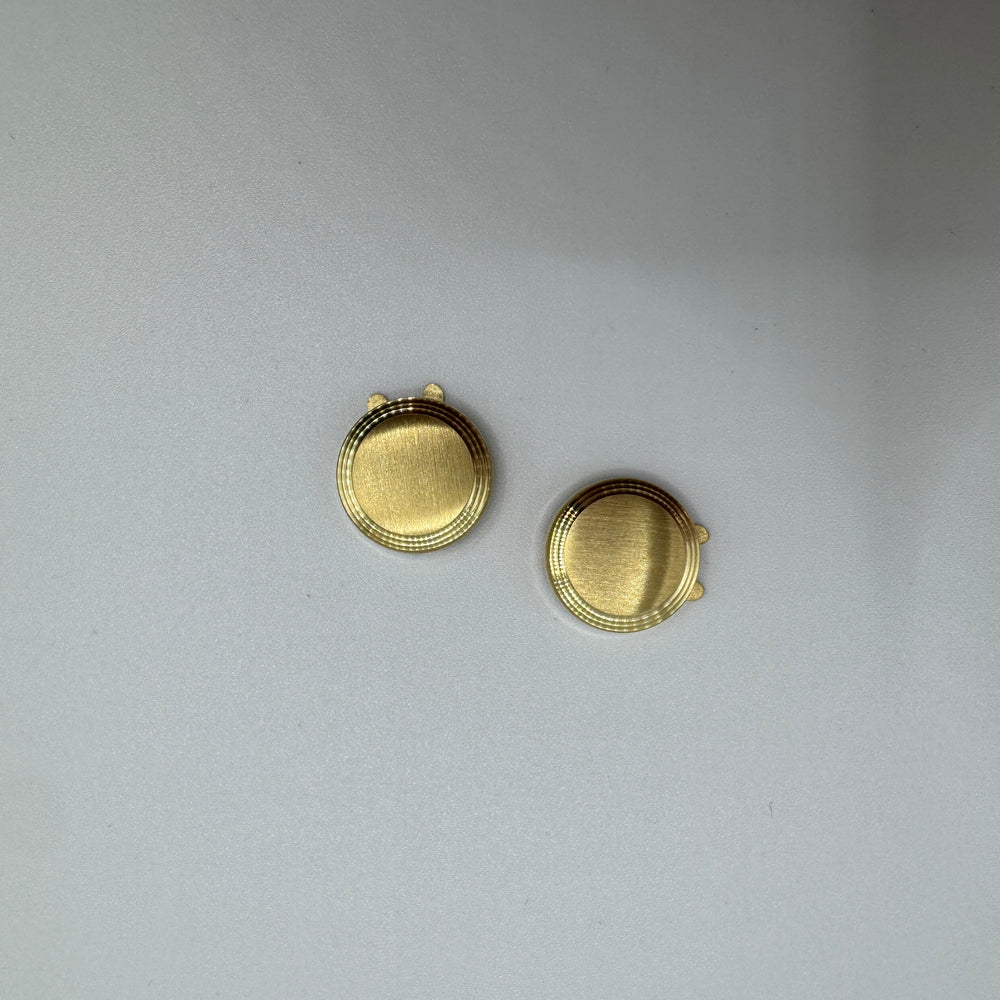 Coppia copri bottoni oro