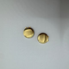 Coppia copri bottoni oro