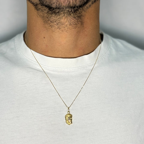 Collana veneziana con volto cristo oro