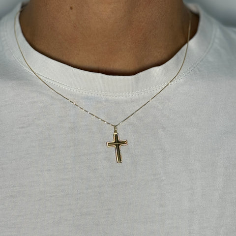 Collana veneziana con croce oro